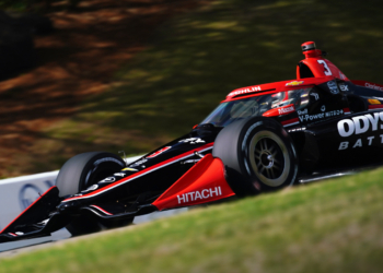 McLaughlin's car came alive on the alternate tires. Photo: Kevin Dejewski