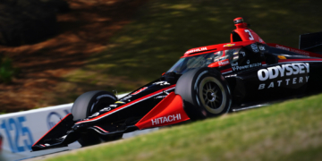 McLaughlin's car came alive on the alternate tires. Photo: Kevin Dejewski