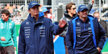 Alex Albon made it only as far as the drivers' parade in China