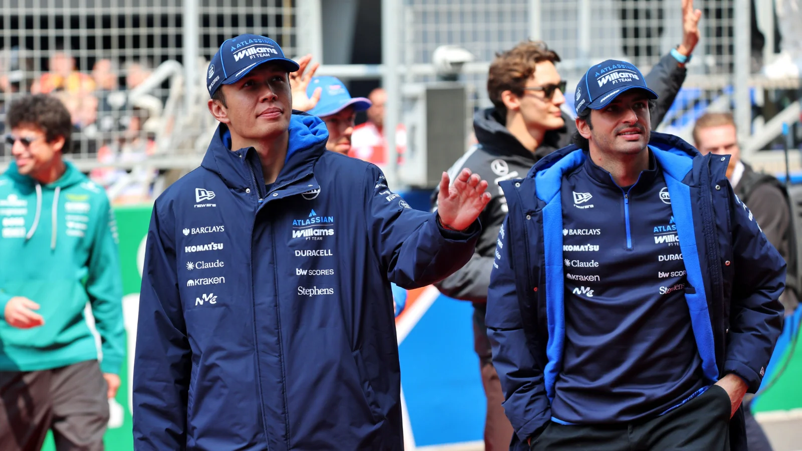 Alex Albon made it only as far as the drivers' parade in China