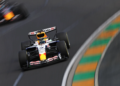 Arvid Lindblad put up a spirited defence from the likes of Max Verstappen on his way to eighth on his F1 debut