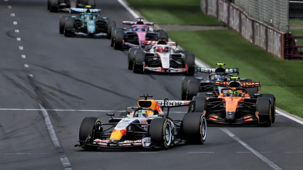 Arvid Lindblad got a brilliant start, finding himself ahead of Lando Norris and Kimi Antonelli