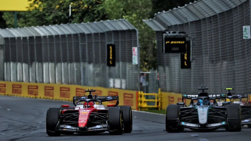 Charles Leclerc enjoyed an intense battle with George Russell in Melbourne