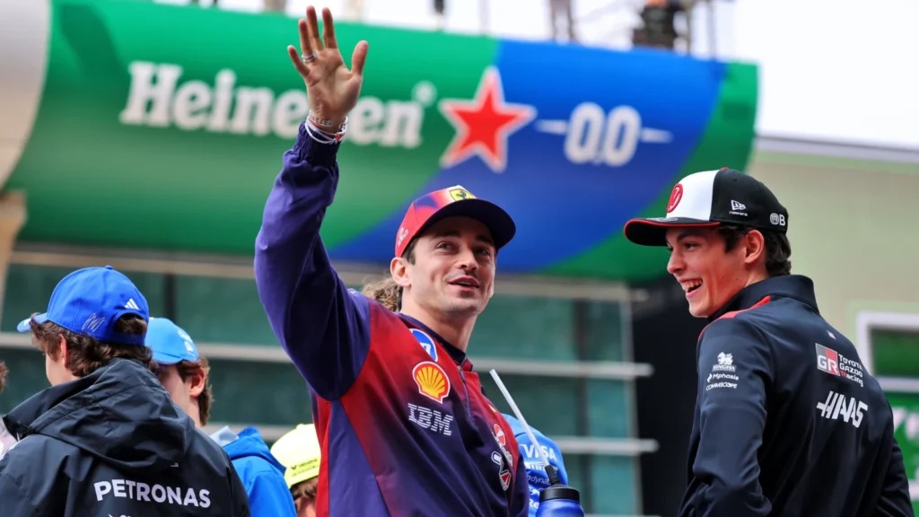 Charles Leclerc eventually finished fourth