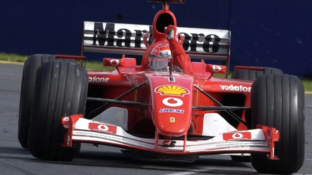 Michael Schumacher cruised to F1 Australian GP victory, despite driving the 2001 car
