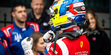 Race winner Dino Beganovic (SWE) Prema Racing celebrates in parc ferme. 24.03.2024. FIA Formula 3 Championship, Rd 2, Feature Race, Melbourne, Australia, Sunday.