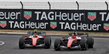 Lewis Hamilton (GBR) Scuderia Ferrari SF-26 and Charles Leclerc (MON) Scuderia Ferrari SF-26 battle for position. 15.03.2026. Formula 1 World Championship, Rd 2, Chinese Grand Prix, Shanghai, China, Race Day.