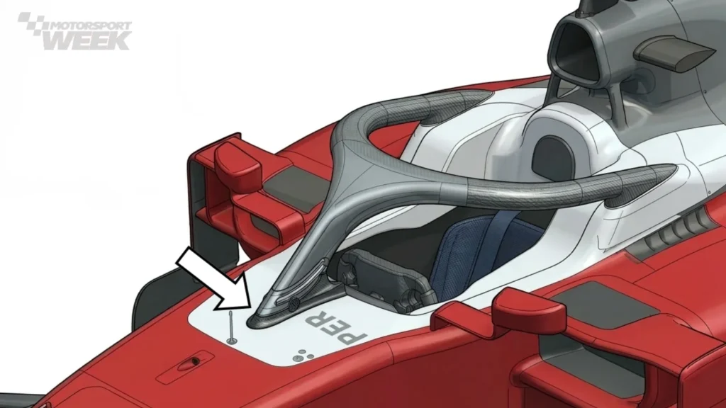 The winglets on the halo were removed between the Sprint Race and qualifying