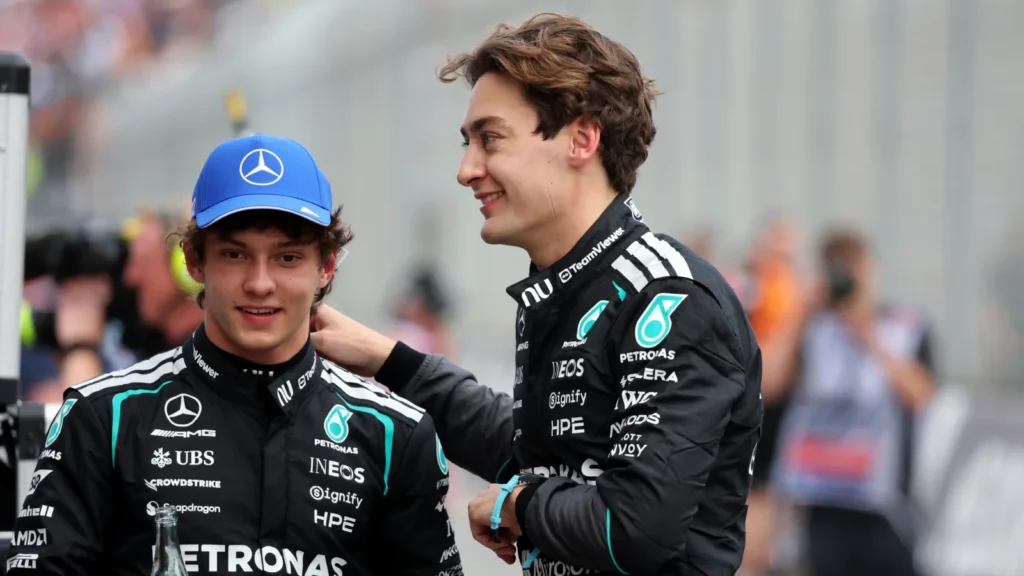 The Mercedes duo were delighted in Parc Ferme with their advantage over the rest of the field 