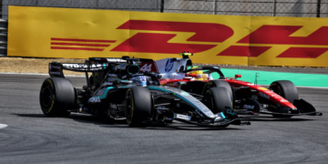 George Russell held off his old teammate Lewis Hamilton to win the F1 Chinese GP Sprint