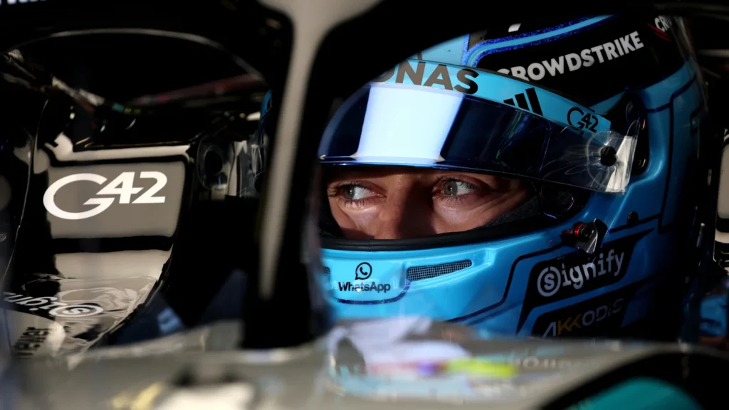 George Russell was third in FP2 despite his two misdemeanours