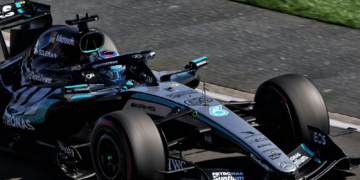 George Russell was reprimanded for a collision in the pit lane