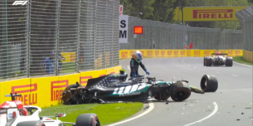 Kimi Antonelli suffered a huge crash late in FP3. Image: F1