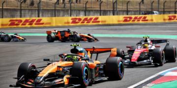 Lando Norris was briefly ahead of Lewis Hamilton in the China Sprint