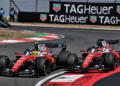 Lewis Hamilton and Charles Leclerc created a few nervous moments for Ferrari
