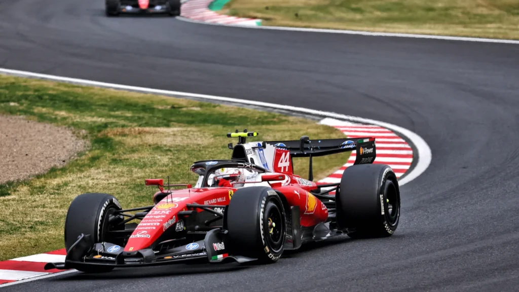Lewis Hamilton eventually finished behind teammate Charles Leclerc 