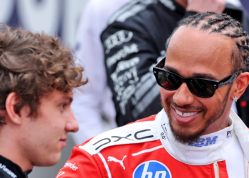 Lewis Hamilton was all smiles before the first race of the new era of F1 in Australia