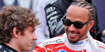Lewis Hamilton was all smiles before the first race of the new era of F1 in Australia