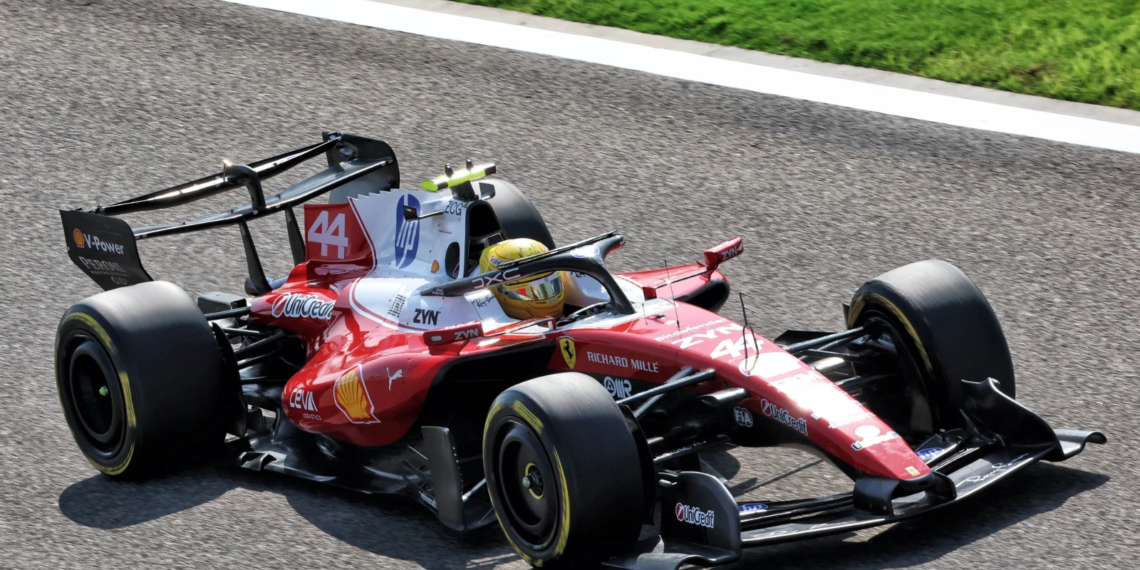 Ferrari is debuting its unusual rear wing in China