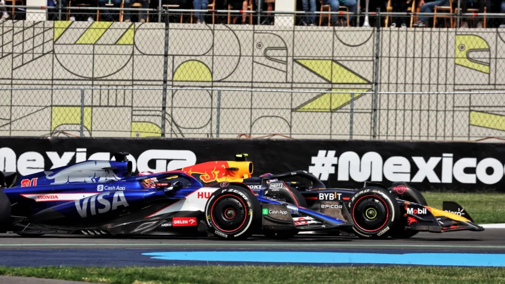 Liam Lawson and Sergio Perez have previous - coming together in Mexico in 2024