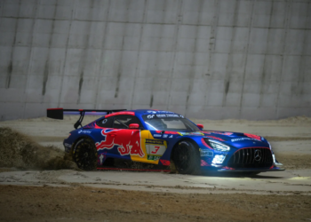 Max Verstappen will drive this Red Bull-liveried Mercedes