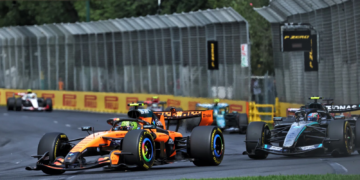 This was about as close as McLaren got to Mercedes in Australia