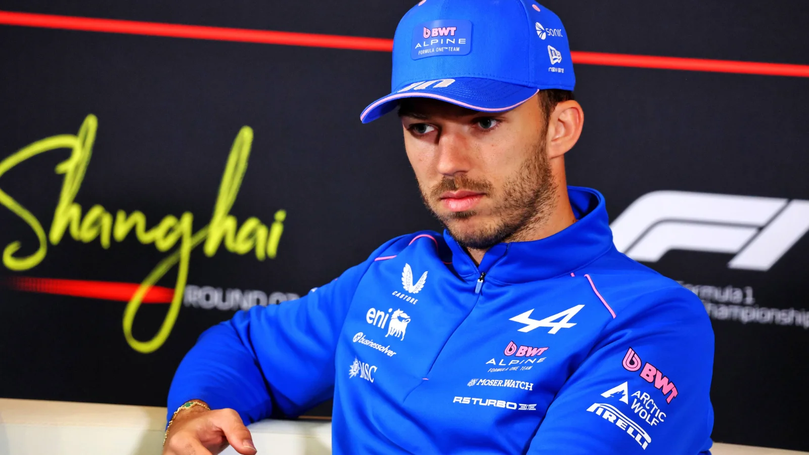 Pierre Gasly (FRA) Alpine F1 Team in the FIA Press Conference. 12.03.2026. Formula 1 World Championship, Rd 2, Chinese Grand Prix, Shanghai, China, Preparation Day.