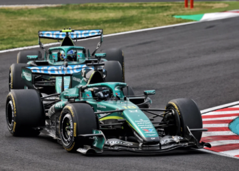 Aston Martin managed its first race finish of 2026 with Fernando Alonso [behind] completing the distance