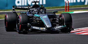 George Russell endured a challenging race for Mercedes in Suzuka