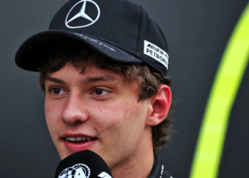 Race winner Andrea Kimi Antonelli (ITA) Mercedes AMG Formula One Team in parc ferme. 29.03.2026. Formula 1 World Championship, Rd 3, Japanese Grand Prix, Suzuka, Japan, Race Day.