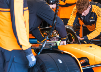 Fornaroli McLaren Formula 1 test at Silverstone Circuit