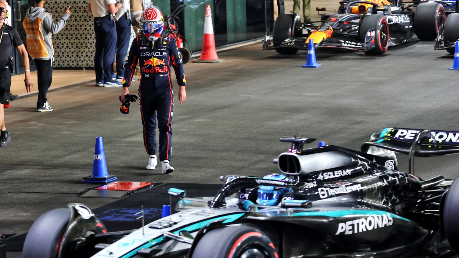 Max Verstappen must be looking ruefully at Mercedes in 2026