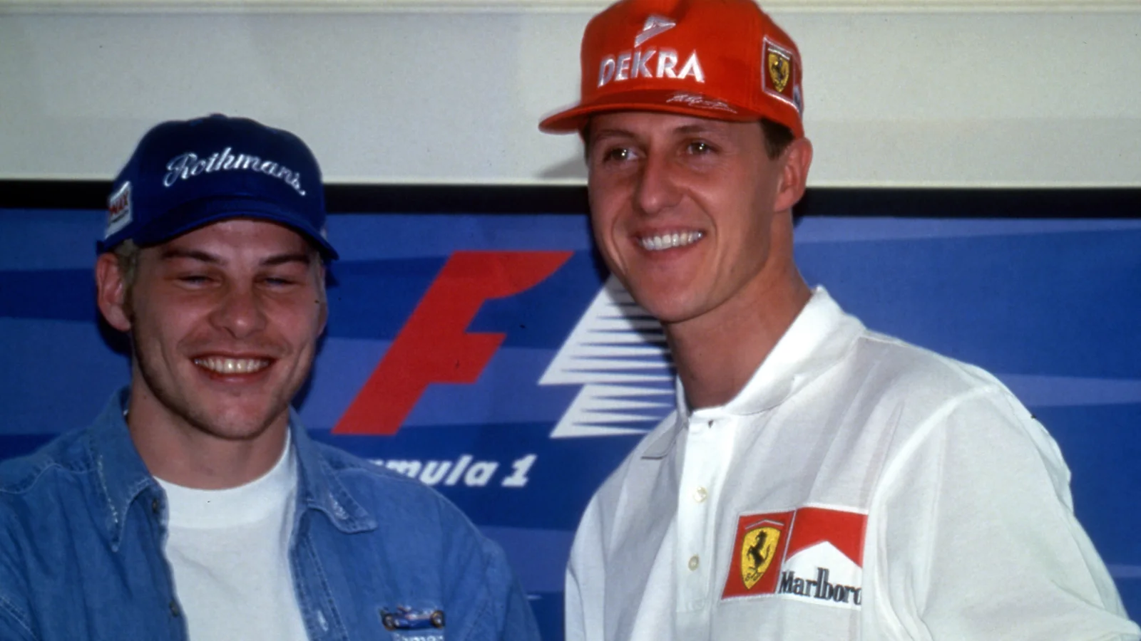 Michael Schumacher faced Jacques Villeneuve for the F1 title in 1997, with a controversial finish