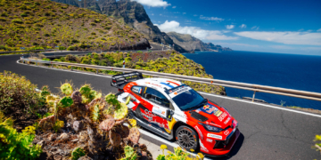 Sebastien Ogier goes all out on asphalt attack