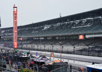 Standing water on the track made conditions too dangerous. Photo: Kevin Dejewski