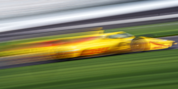 Speeding around the Indianapolis road course. Photo: Kevin Dejewski