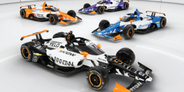 All four cars are similar in design, but distinct in coloring. Image: Arrow McLaren