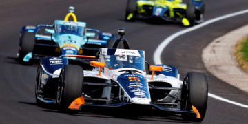 O'Ward showed pace in groups and in solo runs. Photo: IndyCar - Paul Hurley
