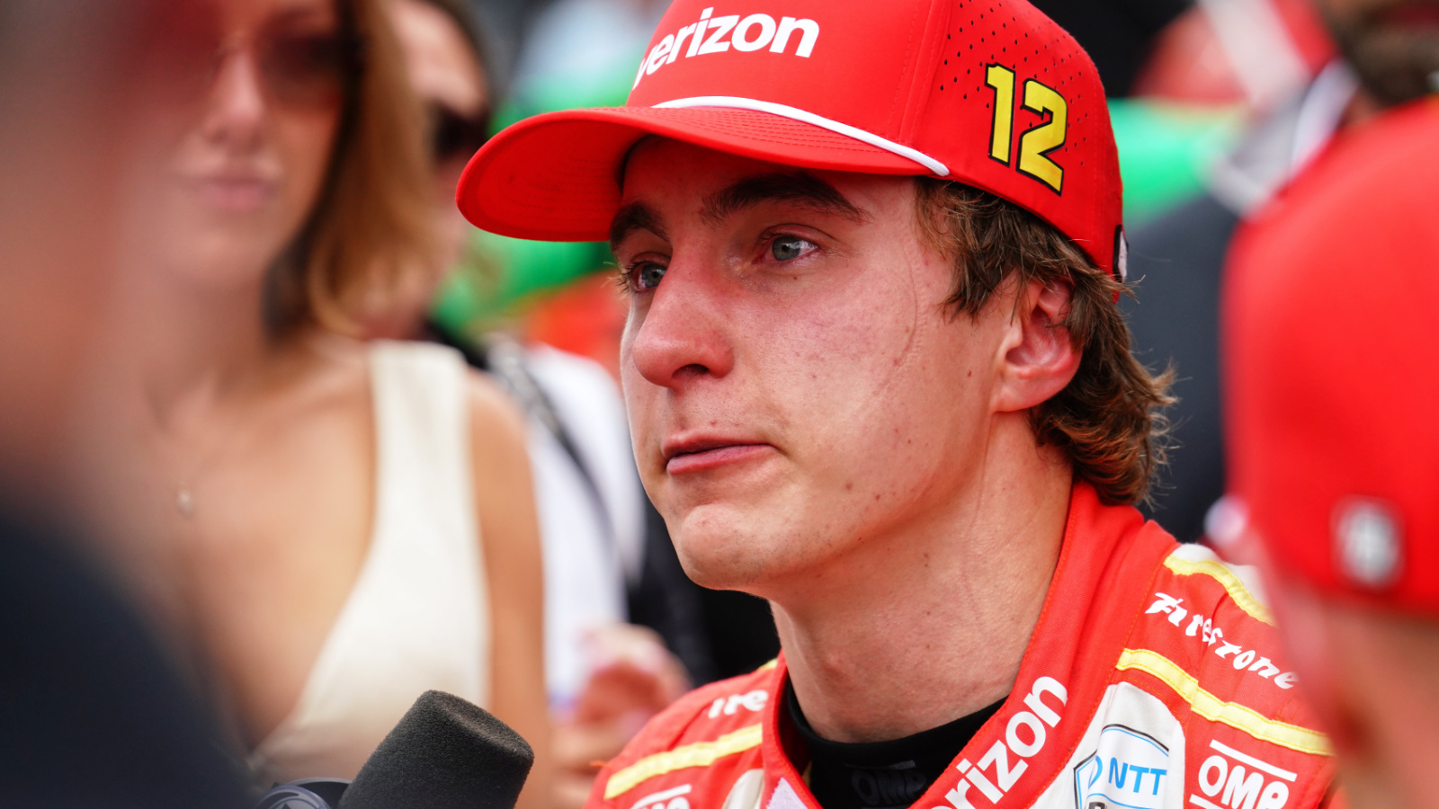 Malukas had to clear tears away to conduct post-race interviews. Photo: Kevin Dejewski