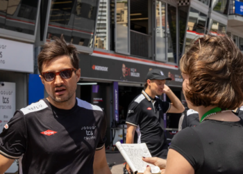 Mitch Evans, Monaco E-Prix, Thursday. Photo: Ellie Majumdar