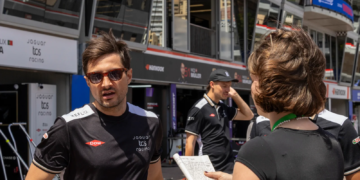 Mitch Evans, Monaco E-Prix, Thursday. Photo: Ellie Majumdar