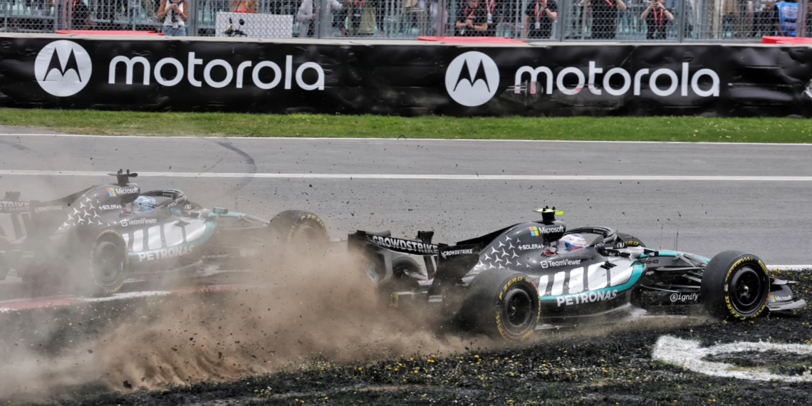 The Mercedes duo got too close for comfort in the F1 Canada Sprint