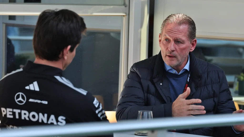 A sighting of Max Verstappen's father Jos talking to Mercedes boss Toto Wolff has sparked new speculation