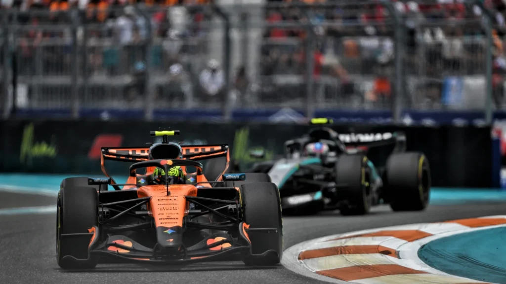 Lando Norris could not stay ahead of Kimi Antonelli