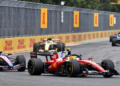 Lewis Hamilton and Franco Colapinto jostled for position early on in Miami