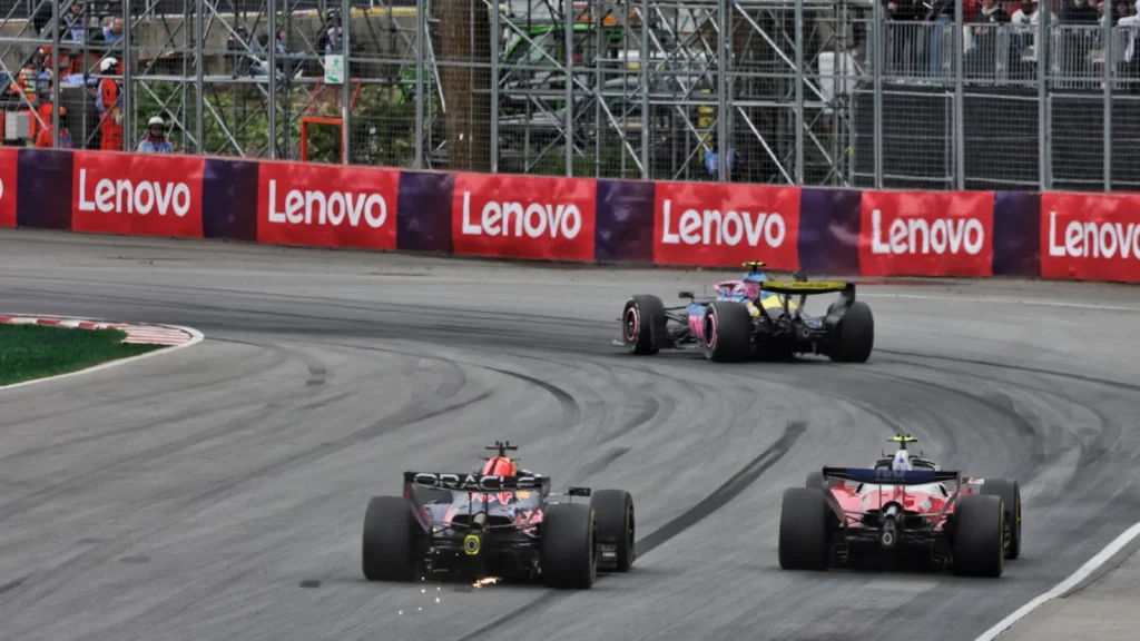 Lewis Hamilton produced a brilliant overtake on Max Verstappen to take second