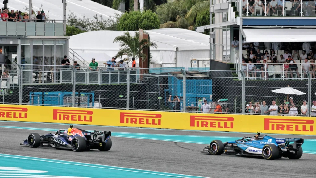 Max Verstappen and Carlos engaged in a spirited battle during the F1 Miami GP