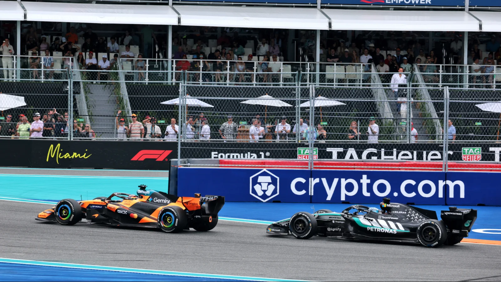 Oscar Piastri believes McLaren is not far off the pace of Mercedes