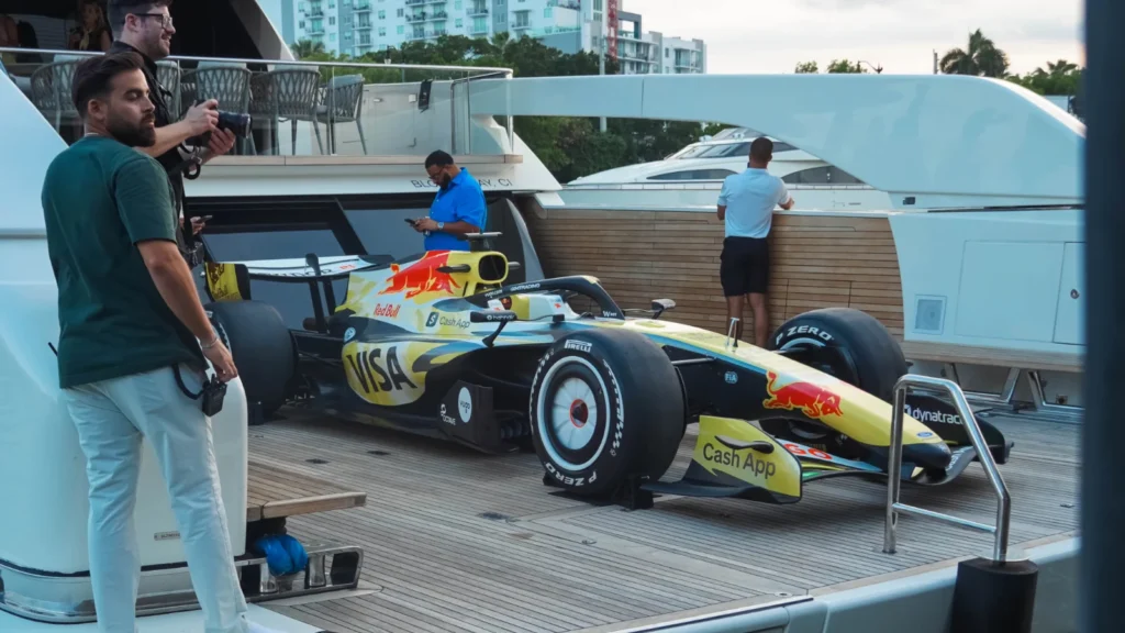 The VCARB 03 was given a special touch-up for Miami. Image: Elizabeth Blackstock