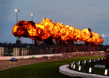 The spectacular show began even before the green flags flew. Photo: Kevin Dejewski